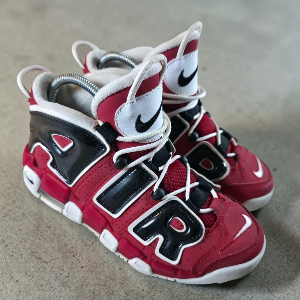 Nike Air More Uptempo Bulls Red GS Youth 6.5 / Womens 8 Shoes 415082-600